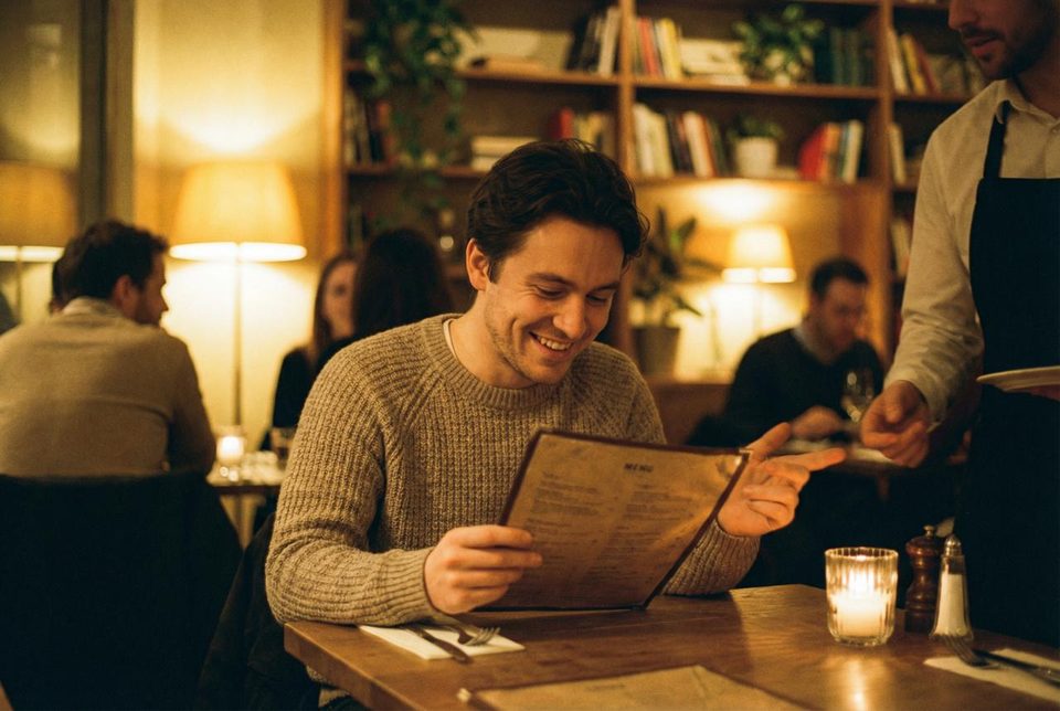 Relaxed dinner at a restaurant — no more food anxiety